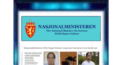 Desktop Screenshot of nasjonalministeren.org