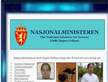 Tablet Screenshot of nasjonalministeren.org
